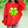 thumbnail image 2 of FAOWME Girls Graphic Prints Sweatshirt Crewneck Long Sleeve Cute Drop Shoulder Pullover Tops Red 8-9 Years, 2 of 4