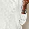 thumbnail image 5 of UTSJKR Womens Sweaters 2026 Spring Long Sleeve Lightweight Crewneck Sweater Soft Basic Ribbed Knit Loose Pullover Tops Jumpers White XXL, 5 of 9