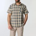 thumbnail image 2 of APEXFWDT Plaid Shirts for Men Short Sleeve Button Down Shirt Casual Regular Fit Formal Business Gingham Shirts XL,Khaki, 2 of 3