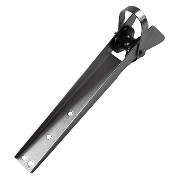 MARINE CITY Anchor Roller Bracket  Heavy-Duty Stainless Steel 15-1/4 x 2-1/16 inches Bow Mount with Rubber Roller for Fluke Style Anchors, Ideal for Marine Boats & Yachts