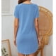 thumbnail image 5 of Pijamas Para Mujer, Camisones, Camisones Cortos, Vestido Suave A La Moda, Erógeno, Manga Corta, Cálido, Hogar, Bolsillo de Color Sólido, 5 of 9