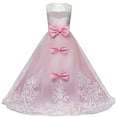 thumbnail image 4 of VEKDONE Clearance Princess Dress Up for Girls Elegant Lace Embroidery Tulle Dress Flower Girls Puffy Pageant Gown Toddler Formal Evening Party Dress Prime Deals Today 2024 Size 10-11 Years, 4 of 6