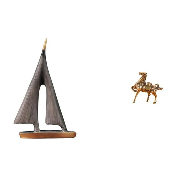 Escultura de velero,Estatua de velero,decoración de barco de vela,velero,Figura decorativa de resina con forma de velero,Figura de caballo,Adorno de caballo,escultura animal,decoración de