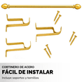 thumbnail image 4 of tubo de cortina cortinero, Barra de Cortina,barras de cortinaFácil de Instalar,sala de estar,cocina,cortinero para ventana-Múltiples tamaños y colores, 4 of 4
