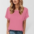 thumbnail image 2 of Women's T-Shirts Casual Round Neck Short Sleeved Tops for Everyday Wear Fashion Style, 2 of 4