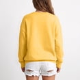 thumbnail image 5 of Women's Oversized Crewneck Sweatshirt with Drop Shoulders and Ribbed Cuffs Heather Grey Casual Top, S-2XL, 5 of 6