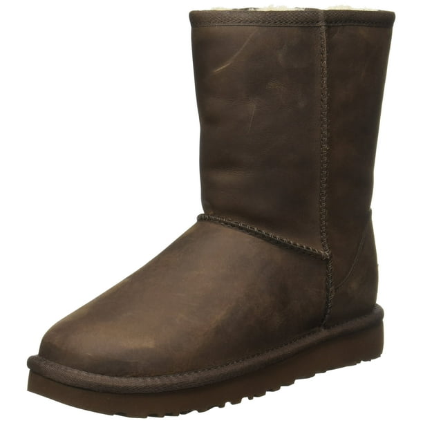w classic short leather ugg