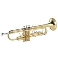 thumbnail image 2 of Musical Trumpet Bb Flat Brass Gold-painted Exquisite Durable Musical Instrument with Mouthpiece Gloves Strap Case, 2 of 7