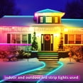 thumbnail image 5 of 200Ft Outdoor Waterproof LED Strip Lights,Music Sync RGB IP68 Led Lights with App and Remote Control,Color Changing Waterproof RGB Exterior Rope Self Adhesive Back,Balcony,Roof,Garden,Party, 5 of 7