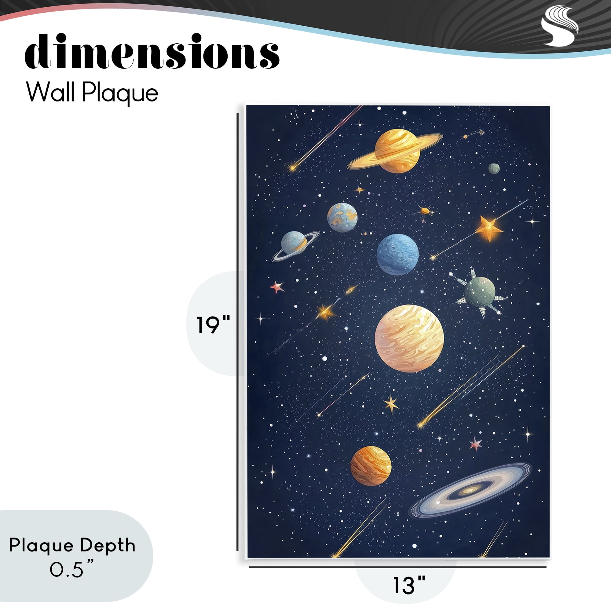 Stupell Industries The Galaxy Composition Wall Plaque Art, design by Creative Studio