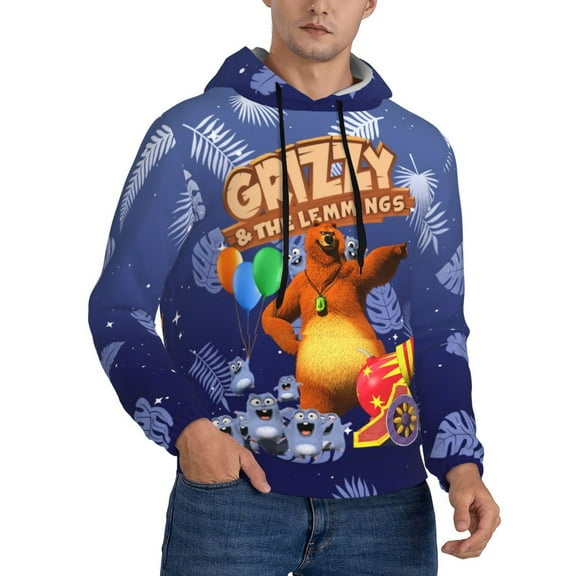 Unisex Grizzy and the Lemming Pullover Hoodies 3D Print Novelty Sweatshirts Hoodie with Pocket for Men Women