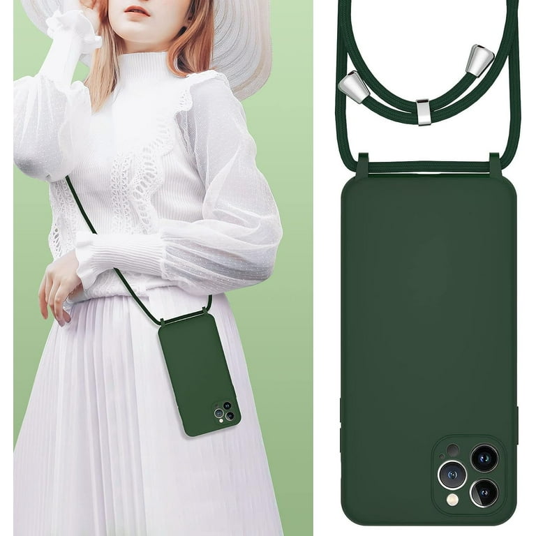 Crossbody Lanyard Phone case for iPhone 13 Pro Max, Silicone Phone