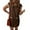 Brown, variant on 2026 Summer Mini Dresses for Women Round Neck Cap Sleeve Color Block Dress with Pocket Shift Ribbed Knit Tshirt Mini Dress Casual Business Outfits Fashion Trendy Jumpsuit Short Skirt