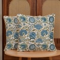 thumbnail image 3 of Boho Navy Blue Yellow Pillow Covers 18x18 Inch 2 Pcs Sage Green Vintage Floral Decor Throw Pillows Spring Flower Summer Outdoor Farmhouse Decoration Pillowcase Cushion Cover for Couch Sofa, 3 of 5