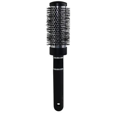 Round Barrel Hair Brush With Firm Nylon Bristle, 2 Inch Brush Diameter, For Styling, Curling, Adding Volume With Less