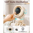 thumbnail image 4 of Spopal Stroller Fan Rechargeable, Clip On Baby Fan with 120° Auto-Oscillating, LED Display, Night Light, 100 Speeds for Stroller/Car Seat/Crib, Beige, 4 of 11