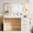 White, variant on Kuublock 48" Fluted Vanity Desk with 36" LED Lighted Mirror, Glass Top Makeup Vanity Table with 6 Drawers & Adjustable Shelves, Modern Dressing Table with Charging Station for Bedroom, Dark Walnut