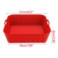 thumbnail image 3 of FastXmas Silicone Air Fryer Liners, Kitchen Gadgets 8.3 inch Square Non-Stick Reusable Baking Tray, Food Grade BPA-Free Air Fryer Pot 3D Wave Groove Design Household Oven Microwave Accessories, 3 of 9