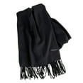 thumbnail image 5 of Women Fall Winter Scarf Thickened Solid Color Tassel Decor Warm Soft Cozy Wide And Long Neck Protection Lady Shawl, 5 of 8