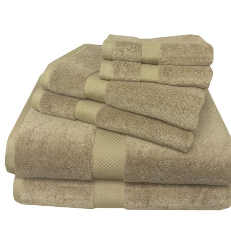Super Soft Bamboo Cotton Blend 6-Piece Towel Set - Taupe