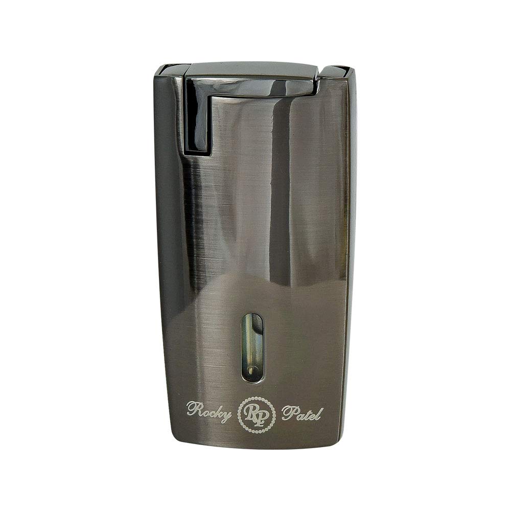 Rocky Patel Nero Lighter and Viper Cutter Cigar Set - Solver Gunmetal and Red