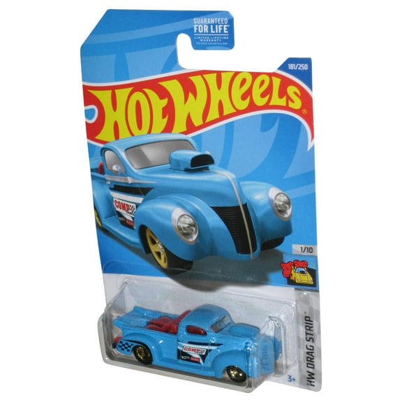 Hot Wheels HW Drag Strip 1/10 (2021) Blue '40 Ford Pickup Toy Truck 181/250