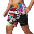 thumbnail image 2 of Friday Night Funkin Swim Trunk for Men, Quick Dry Swim Suit with Mesh Linner And Pocket, Board Shorts for Swim Beach Pool, S-3XL, 2 of 9