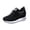 Black, variant on Willtoo Womens Sneakers Hidden Wedge Height Increasing Trainers Breathable Mesh Lace-Up Walking Shoes Lightweight Stretch Knit Casual Shoes