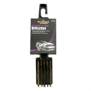 Clean Rite 4B325 Wall Tire Brush Brass, Small, White