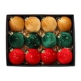 thumbnail image 1 of Adornos navideños de bolas nevadas, colgantes ligeros de 8 cm (3,15 pulgadas). 12 unidades 3 colores estilo B, 1 of 9