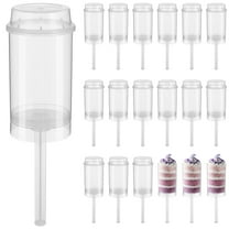 WHAMVOX Clear Plastic Cake Containers with Lid for Dessert Display and Parties 20 Pcs PushUpCake Molds