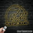 thumbnail image 3 of Craftnamesign Custom Volleyball Metal Wall Art LED Light, Custom Volleyball Player Name Sign, 3 of 5