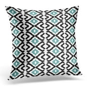 ARHOME Pink Ikat Ethnic Pattern Abstract Throw Pillow Case Pillow Cover Sofa Home Decor 16x16 Inches