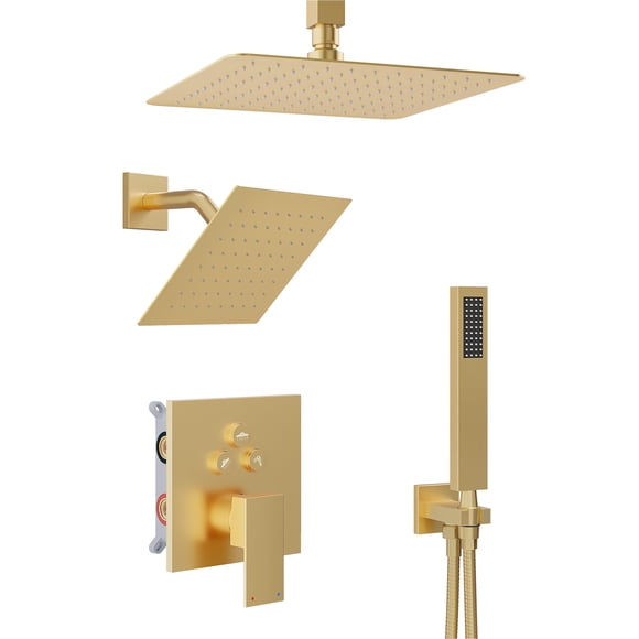 Sistema de ducha HoliSpa Gold 3 en 1 con válvula de botón