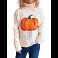thumbnail image 1 of Suéter de Cuello Alto con Flores Torcidas para Mujer, de Larga, Informal, Cálido, para Otoño e Invierno L, 1 of 10