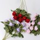 thumbnail image 2 of Xiao Hua Ramo de rosas artificiales de terciopelo de seda de 10 piezas con tallo largo, ideal para decoración de bodas, jardines y casas (rosa), 2 of 5