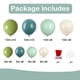 thumbnail image 4 of Globo Kayeebi Dusty, azul, verde y beige, 72 unidades, látex de helio, color verde salvia y azul cre, 4 of 8