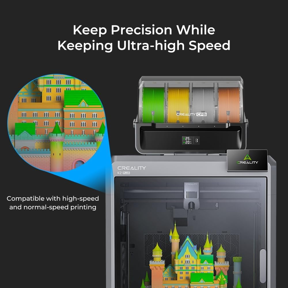 Creality CFS 3D Print Filament System Intelligent Filament Management Multicolor Print Compatible with K2 Plus with 8 Roll RFID Hyper PLA Filaments