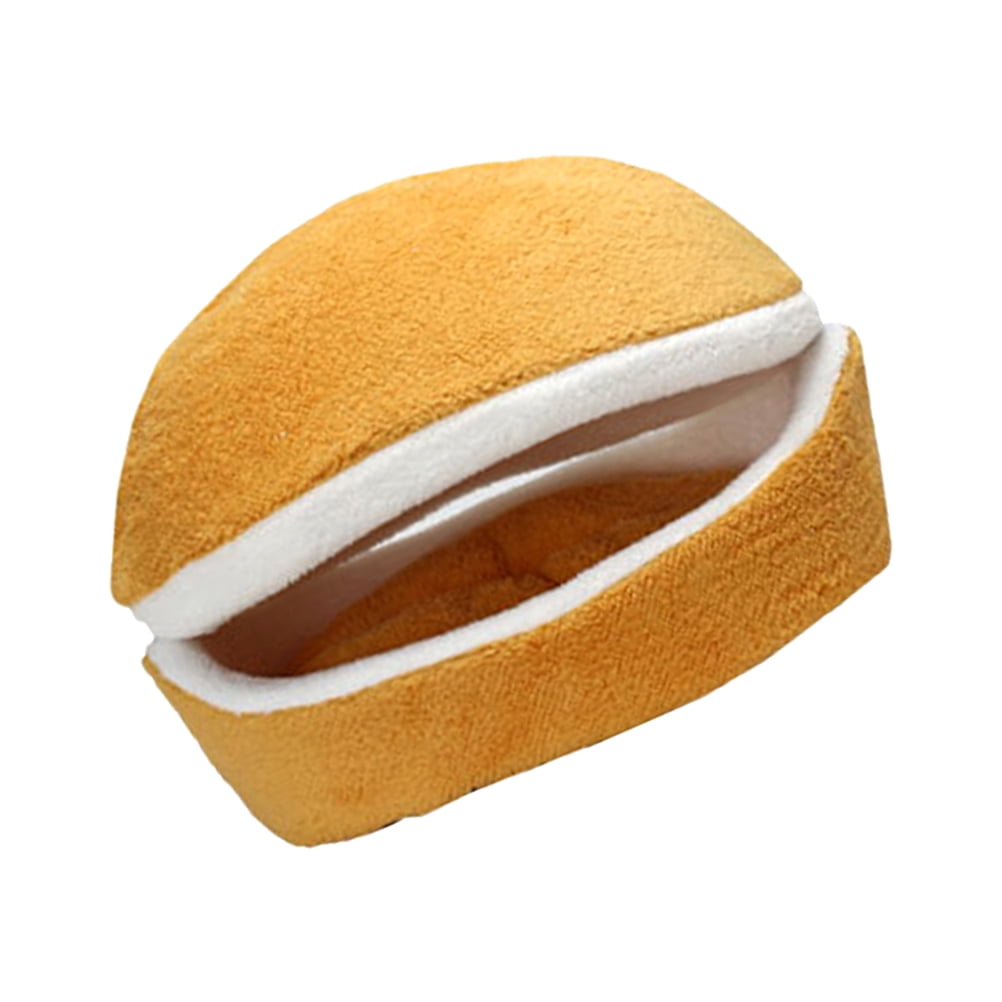 FOMIYES Soft Yellow Detachable Pet House Bed Cozy Warm Sleeping Cushion