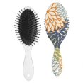 thumbnail image 2 of Hair Brush Floral Art Modern Classic Cushion Base Hair Brushes Touch Paddle Oval Hairbrush, 2 of 7