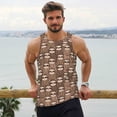 thumbnail image 6 of Haiem brown sloth family Pattern Men Workout Tank Top Gym Bodybuilding Sleeveless Muscle T Shirts Athletic Tank Breathable Workout Shirt-3X-Large, 6 of 7