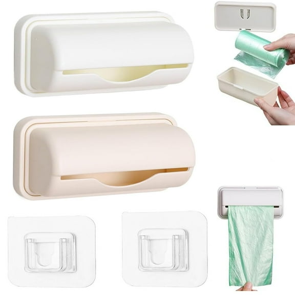 Fineliner Bag Dispenser,New Bin liner Dispenser Trash Bag Holder Dispenser for Plastic Bag Organizer, garbage bag holder for Kitchen Bathroom Laundry Room Organization Storage