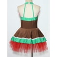 thumbnail image 4 of inhzoy Cute Gingerbread Man Dress-Up for Girls Halter Neck Christmas Ballet Tutu Dress Dancewear Brown 8, 4 of 8