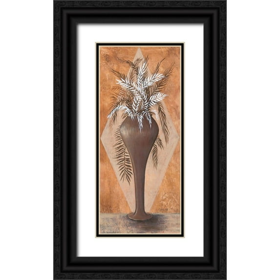 Dahlke, Izabella 13x24 Black Ornate Wood Framed with Double Matting Museum Art Print Titled - Flowers in the Vase III