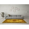 thumbnail image 3 of Ahgly Company Machine Washable Indoor Rectangle Medallion Yellow Traditional Area Rugs, 2' x 5', 3 of 4