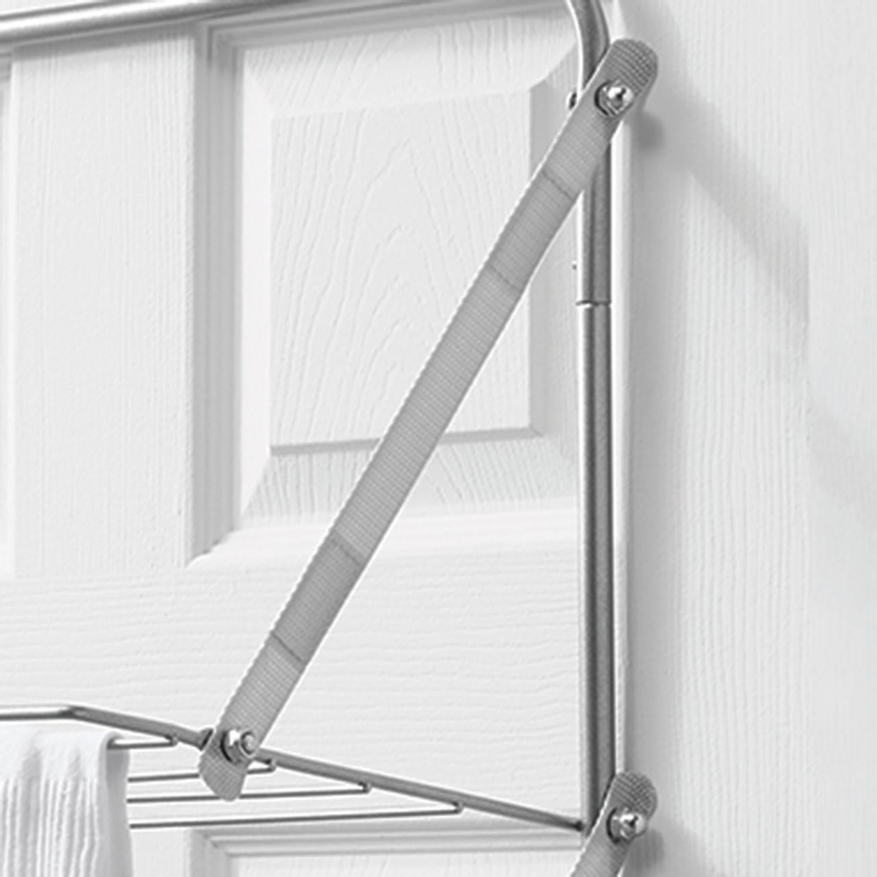 Mainstays 3-Tier Steel Over-the-Door Clothes Drying Rack, Silver