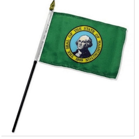 4"x6" Washington Stick Flag Table Staff Desk Table