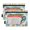 Cute Baby Tigers and Leaf, variant on 2 Pack Pencil Pouch for 3 Ring Binder Smooth Zipper Folders with Pockets Clear Window Pencil Case Dog Bone