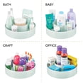 thumbnail image 3 of mDesign Plastic Spinning Lazy Susan Round Turntable Storage Tray - Rotating Organizer for Makeup, Cosmetics, Nail Polish, Vitamins, Shaving Kits, Hair Spray, Medical Supplies, First Aid - Mint Green, 3 of 8