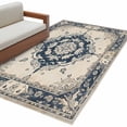 thumbnail image 2 of 3'x5' Area Rugs, Navy Blue Boho Indoor Outdoor Area Rug for Living Room Bedroom, Retro Southwestern Ethnic Geometric Washable Bathroom Rugs Kitchen Floor Carpet Mats Home Decor Aesthetic, 2 of 8